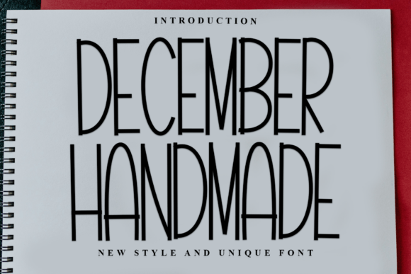 December Handmade Font for Festive Crafts