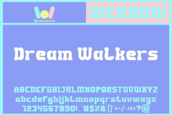 Dream Walkers: A Vintage Slab Serif Typeface for Makers