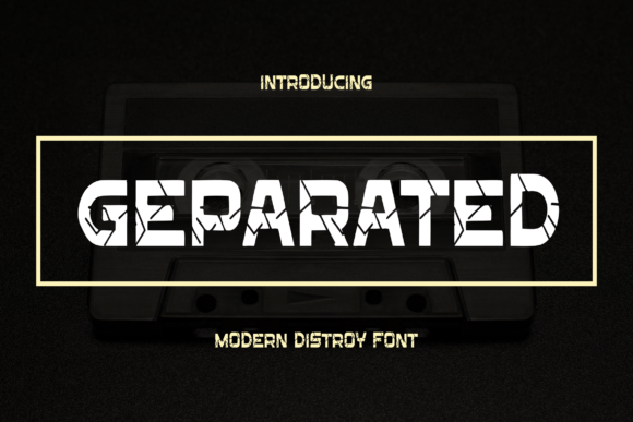 Geparated Display Font for Bold Craft Branding