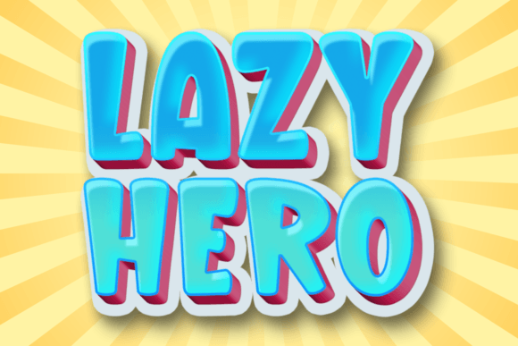 Lazy Hero: A Bold Display Font for Editorial Design