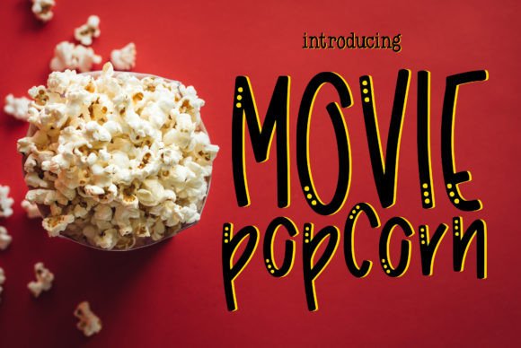 Movie Popcorn Font for Crafters and Sellers