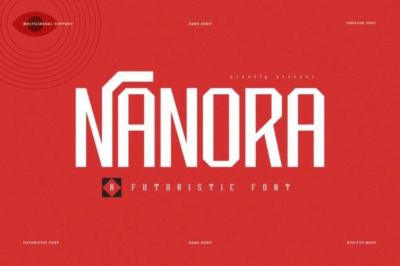 Nanora: A Modern Display Font for Tech Brands
