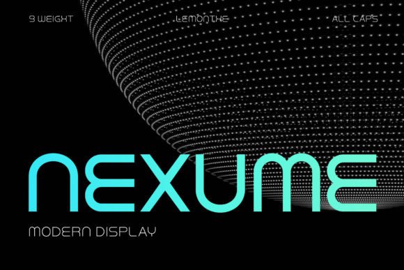 Nexume: A Futuristic Display Font for Modern Brands