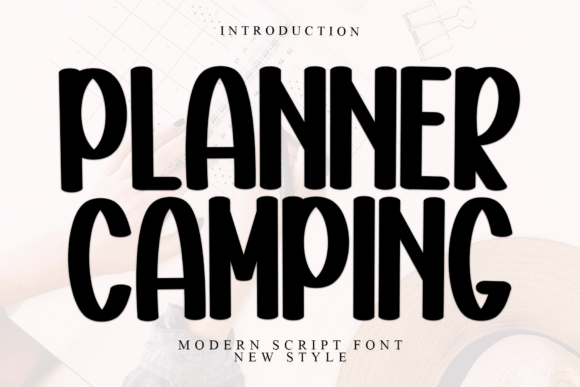 Planner Camping: A Bold Display Font for Editorial Design