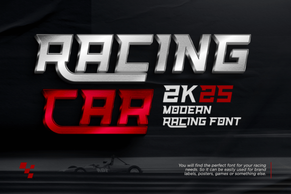 Racing Car Font: Bold Display Type for Makers