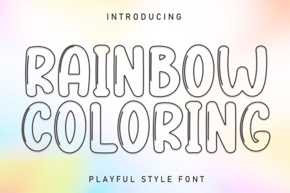 Rainbow Coloring: A Sweet Handwritten Typeface