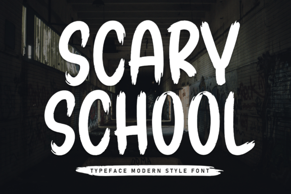 Scary School Font for Spooky Display Designs