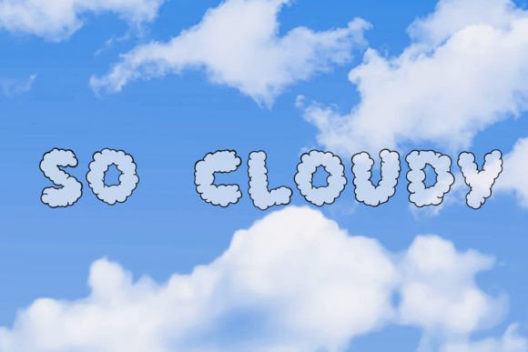 So Cloudy: A Playful Display Font for Makers